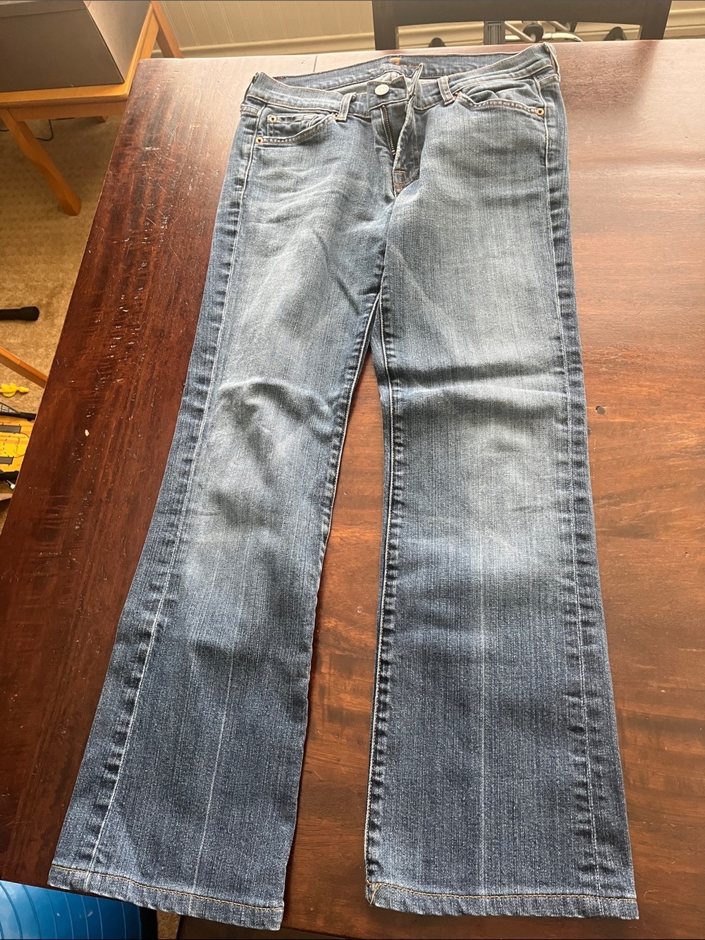 7 For All Mankind Light Blue Bootcut Jeans